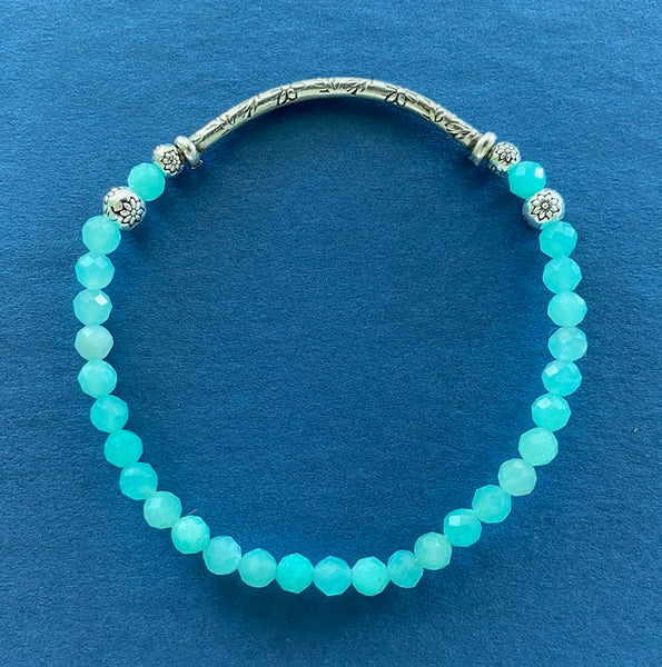 Amazonite Gemstone Bracelet 4mm