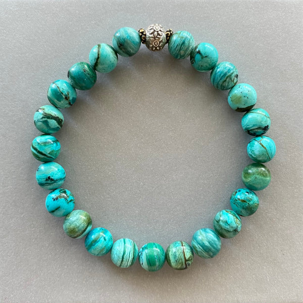 Chrysocolla Gemstone Bracelet 8mm